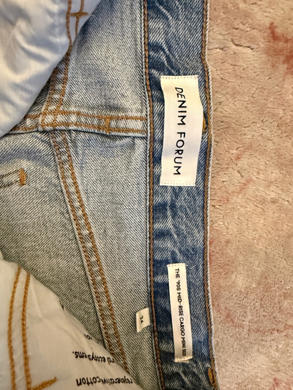 Aritzia Light Blue Denim Cargo Mini Skirt - Picture 3 of 3
